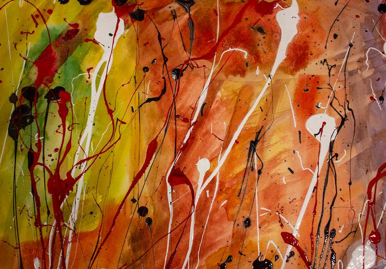 Original Abstract Expressionism Abstract Painting by Nathalie Gribinski