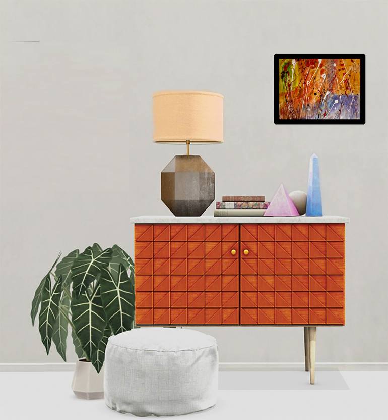 Original Abstract Expressionism Abstract Painting by Nathalie Gribinski