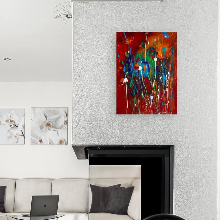 Original Abstract Expressionism Abstract Painting by Nathalie Gribinski