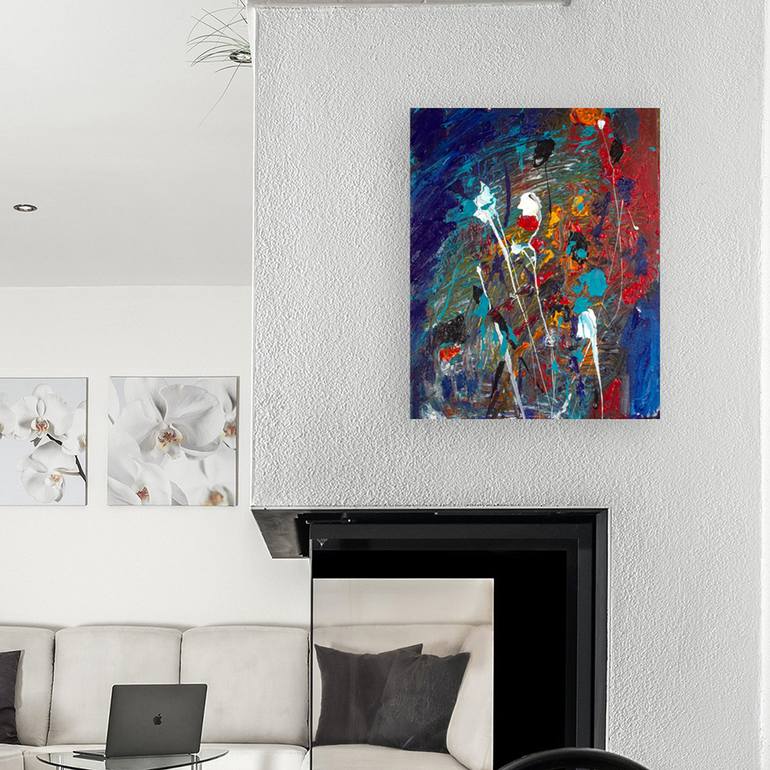 Original Abstract Expressionism Abstract Painting by Nathalie Gribinski