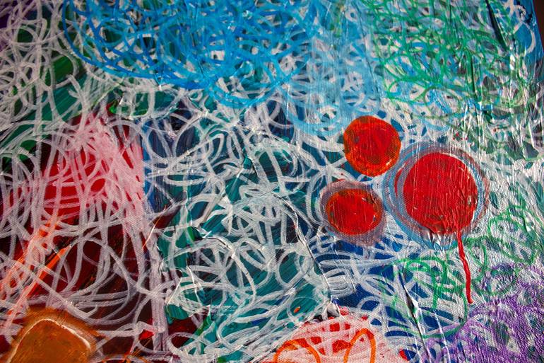 Original Abstract Expressionism Abstract Painting by Nathalie Gribinski