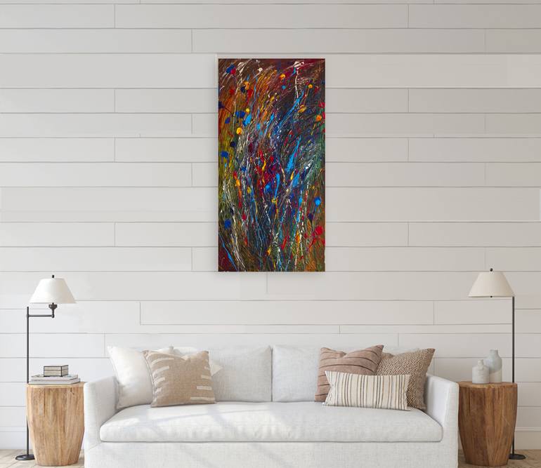 Original Abstract Expressionism Abstract Painting by Nathalie Gribinski