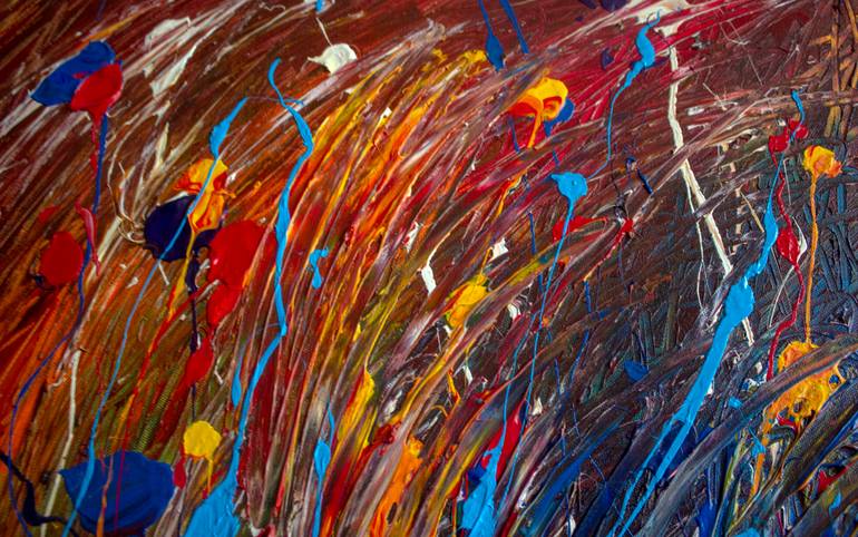 Original Abstract Expressionism Abstract Painting by Nathalie Gribinski