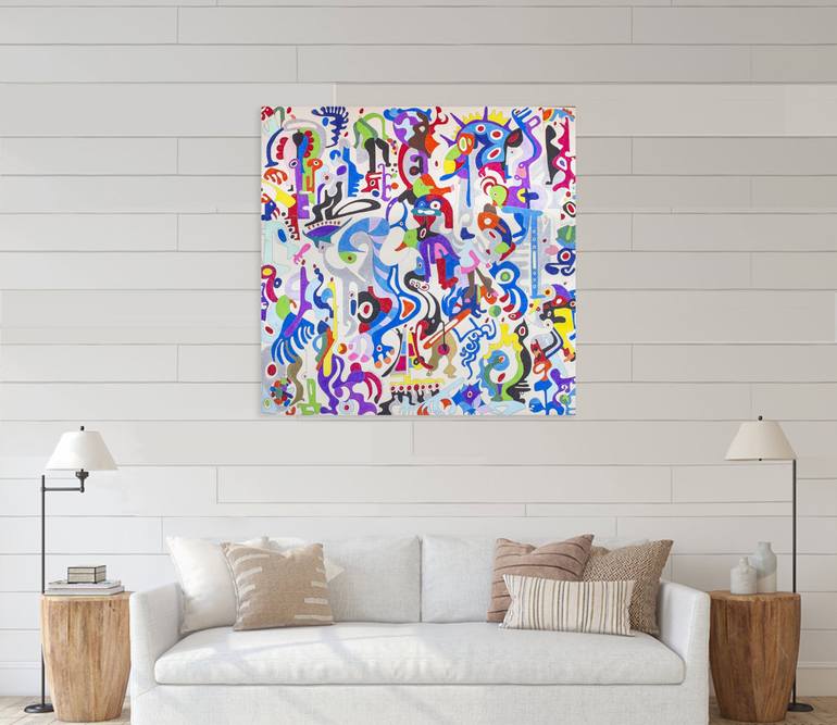 Original Abstract Expressionism Abstract Painting by Nathalie Gribinski