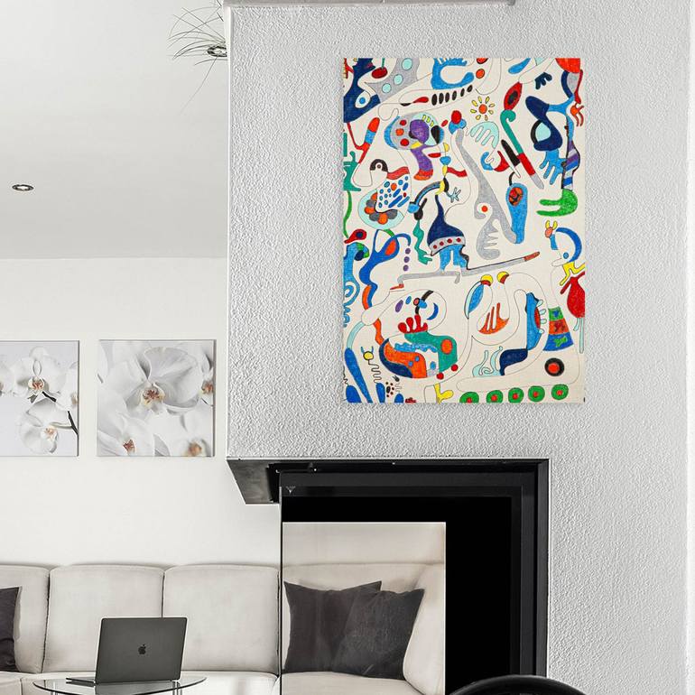 Original Abstract Painting by Nathalie Gribinski