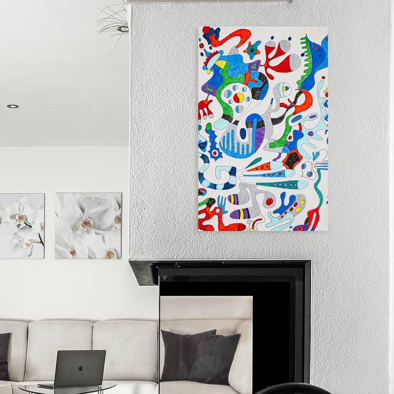 Original Abstract Painting by Nathalie Gribinski