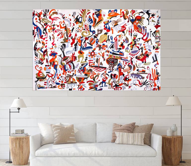 Original Abstract Expressionism Abstract Painting by Nathalie Gribinski