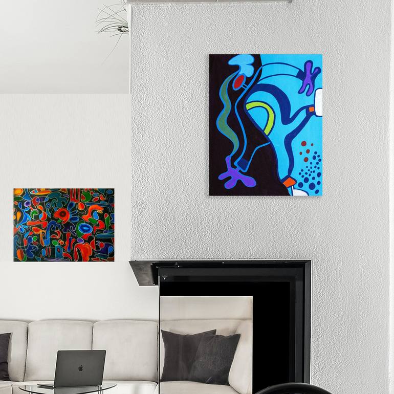 Original Abstract Expressionism Abstract Painting by Nathalie Gribinski