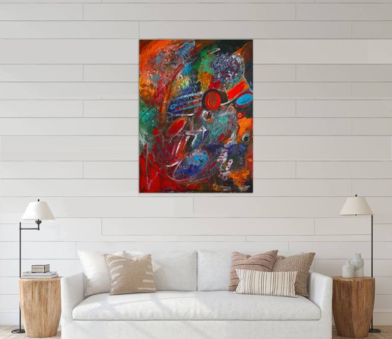 Original Abstract Expressionism Abstract Painting by Nathalie Gribinski