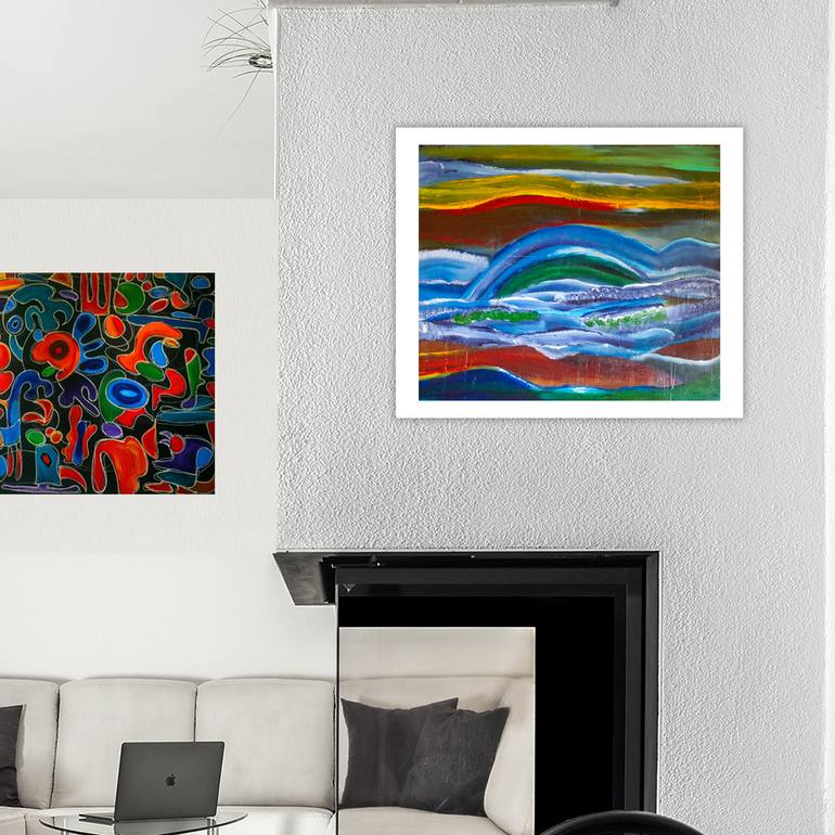 Original Abstract Expressionism Abstract Painting by Nathalie Gribinski