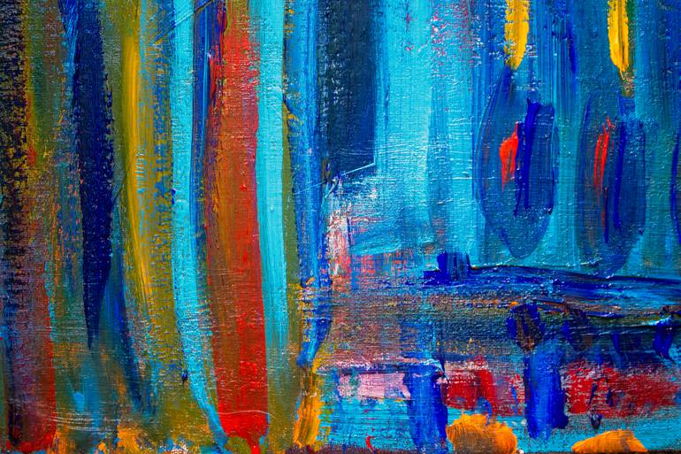 Original Abstract Expressionism Abstract Painting by Nathalie Gribinski