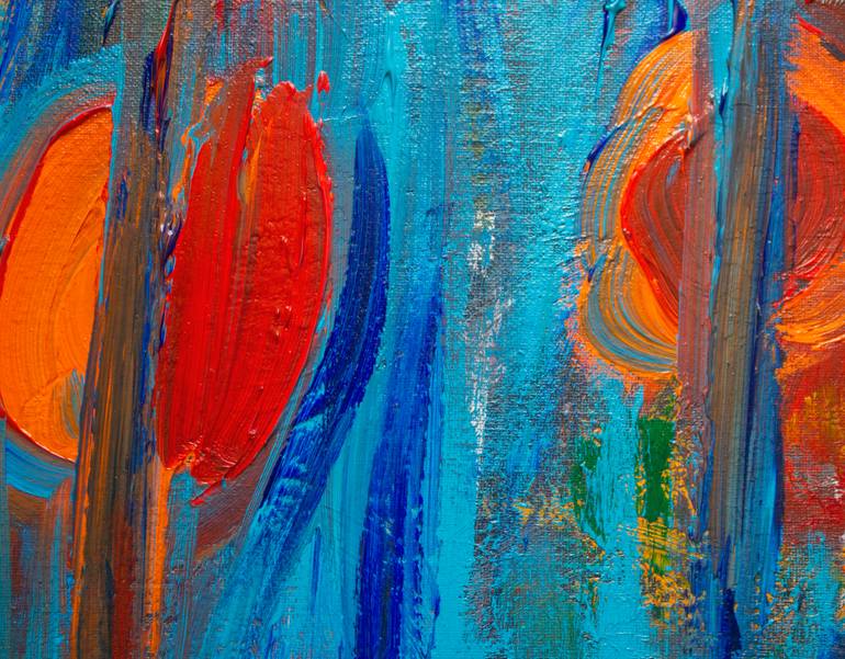 Original Abstract Expressionism Abstract Painting by Nathalie Gribinski