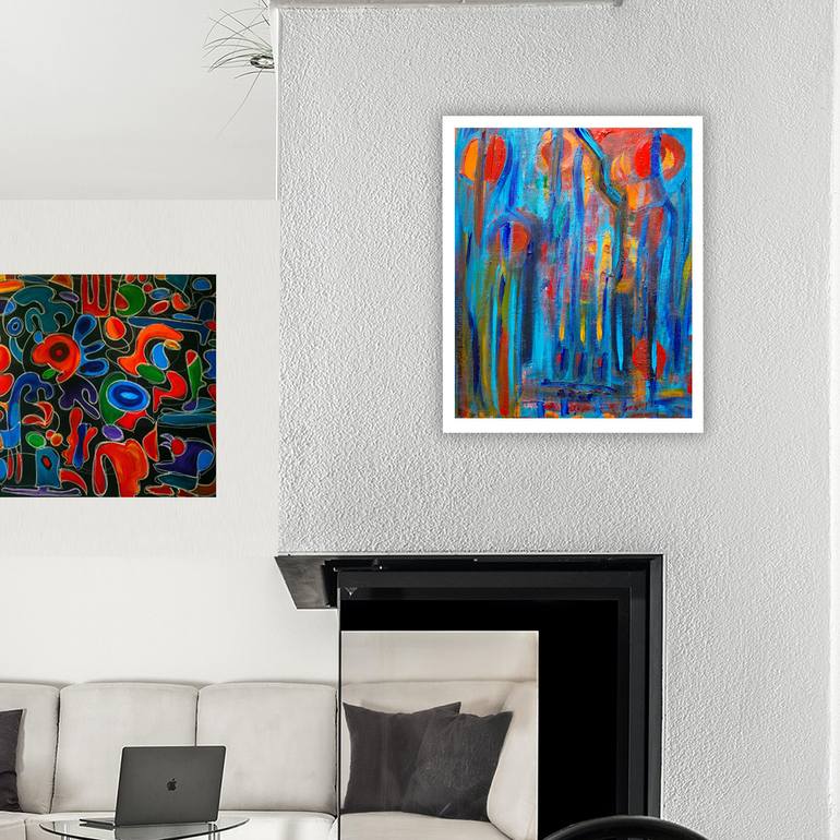 Original Abstract Expressionism Abstract Painting by Nathalie Gribinski