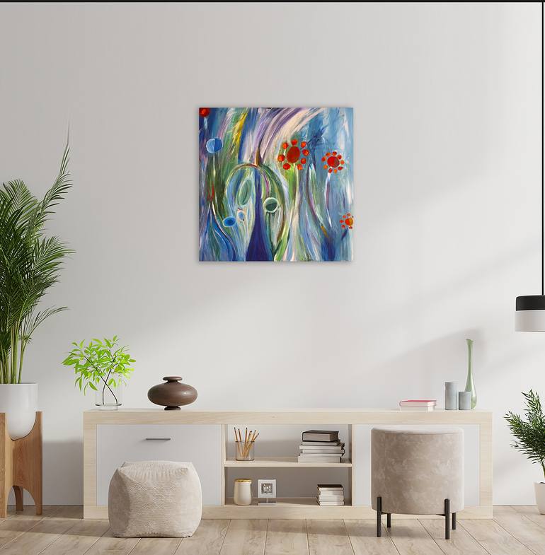 Original Abstract Expressionism Abstract Painting by Nathalie Gribinski