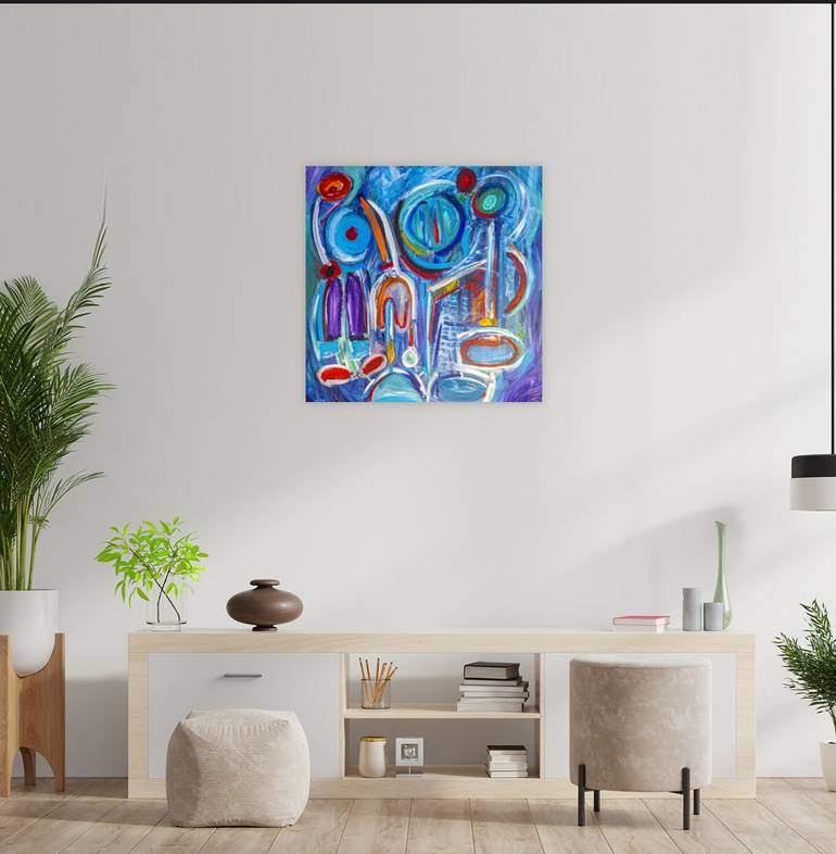 Original Abstract Expressionism Abstract Painting by Nathalie Gribinski