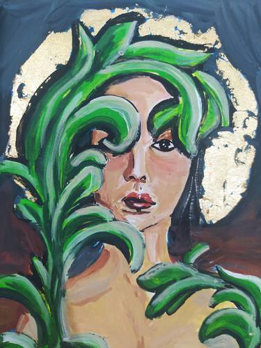 Original Art Nouveau Fantasy Painting by Juliana Facre