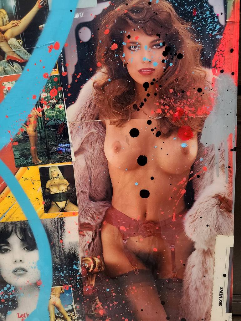 Original Figurative Nude Collage by Rocky Asbury