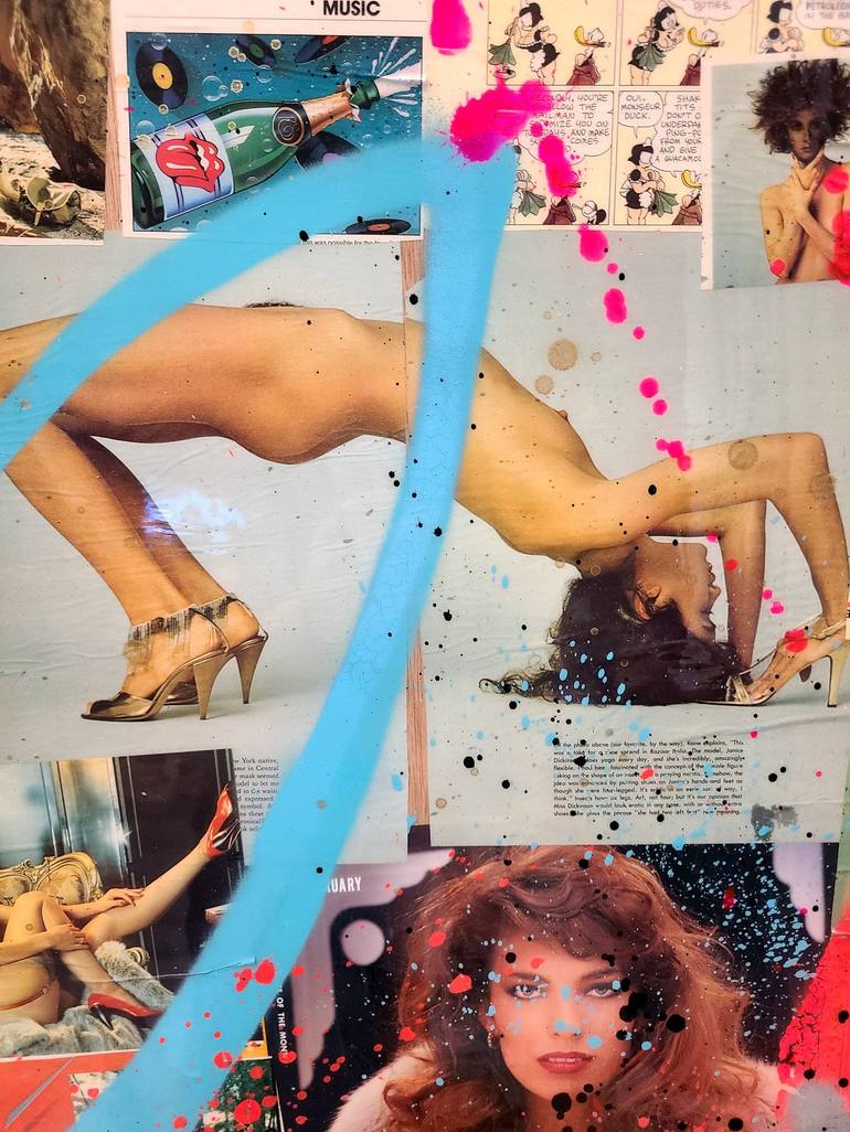 Original Figurative Nude Collage by Rocky Asbury