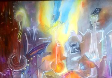 Original Abstract Expressionism Abstract Painting by Fouchet Richard