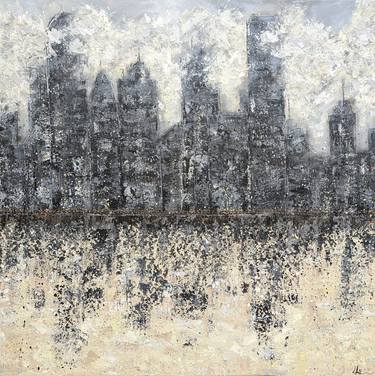 Original Abstract Cities Painting by Lucy Moore