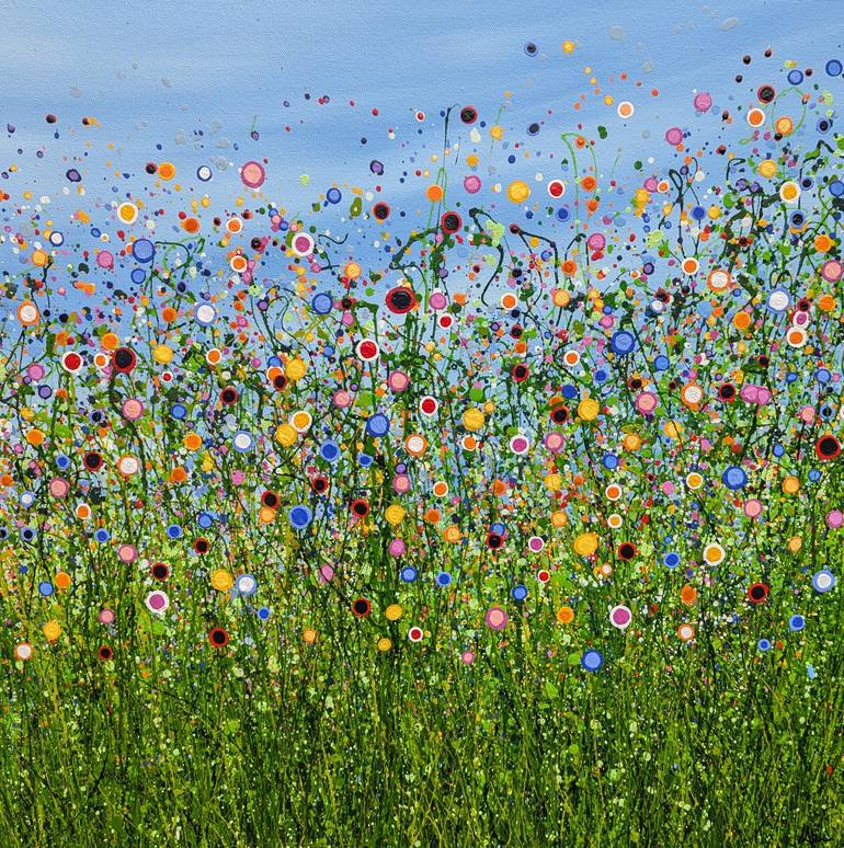 Original Abstract Floral Painting by Lucy Moore