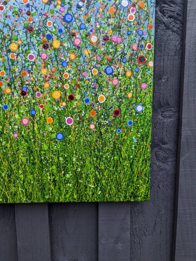 Original Abstract Floral Painting by Lucy Moore