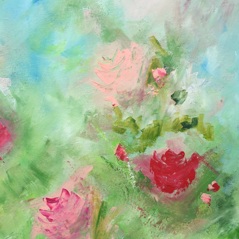 Original Impressionism Floral Painting by Lucy Moore