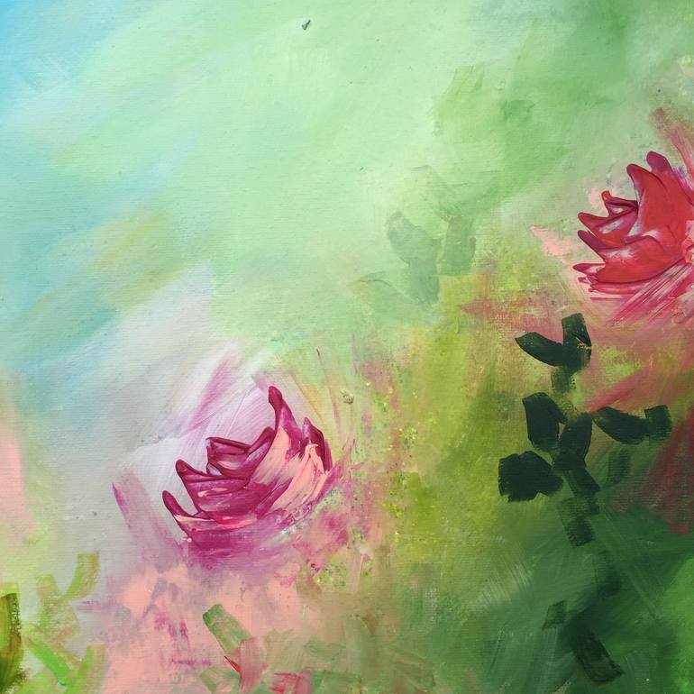 Original Impressionism Floral Painting by Lucy Moore