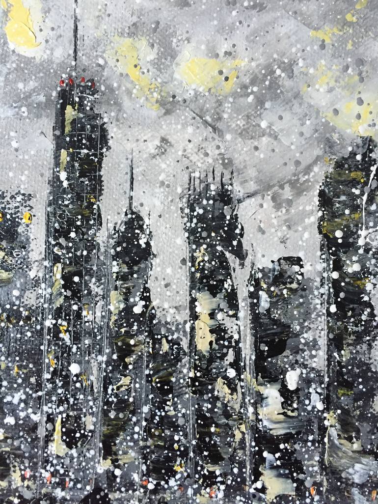 Original Abstract Architecture Painting by Lucy Moore