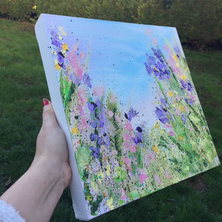 Original Abstract Garden Painting by Lucy Moore