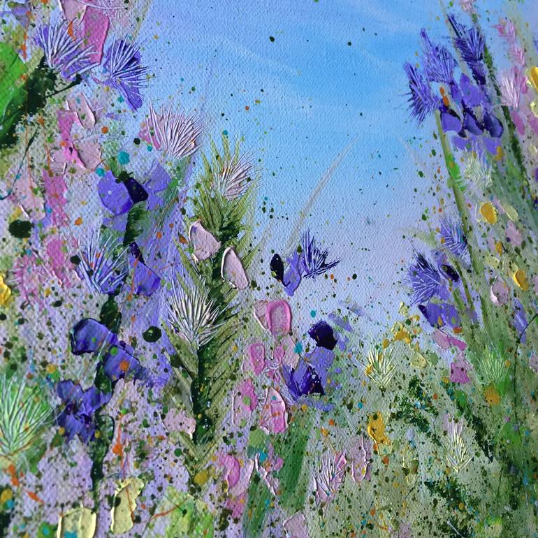 Original Abstract Garden Painting by Lucy Moore