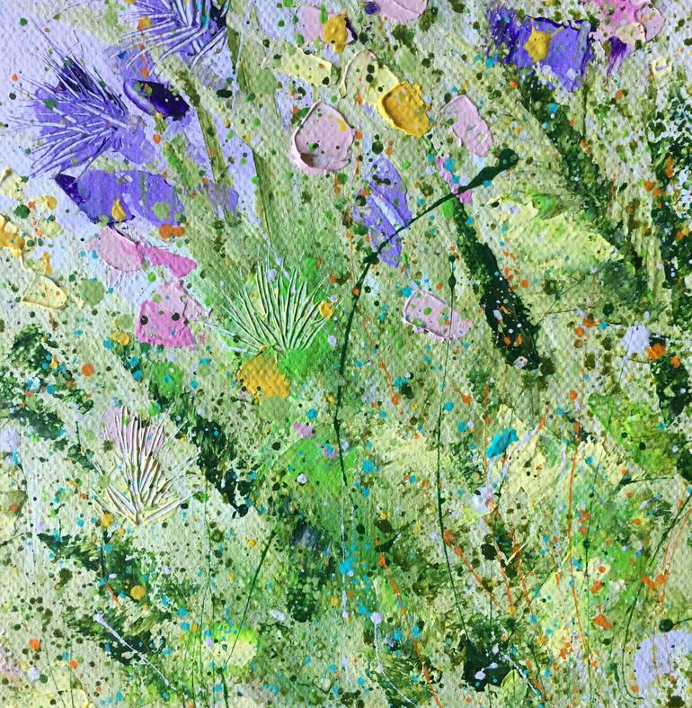 Original Abstract Garden Painting by Lucy Moore
