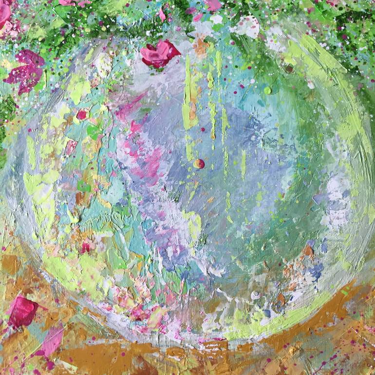 Original Impressionism Floral Painting by Lucy Moore