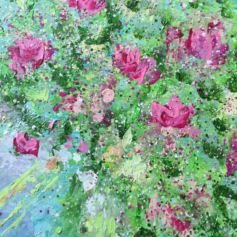 Original Impressionism Floral Painting by Lucy Moore