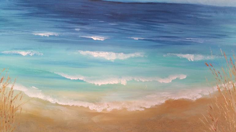 Original Fine Art Beach Painting by Lucy Moore