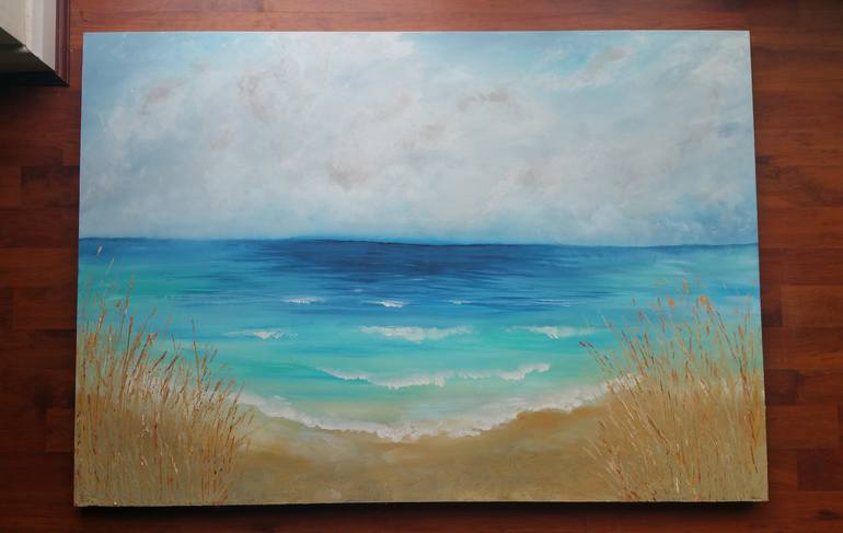 Original Fine Art Beach Painting by Lucy Moore