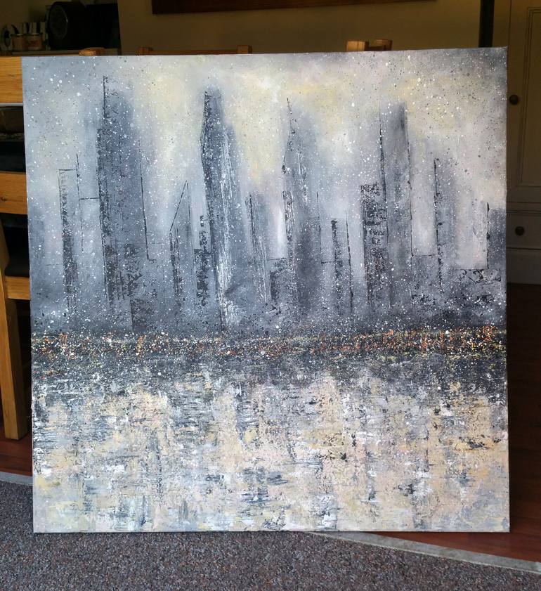 Original Impressionism Cities Painting by Lucy Moore