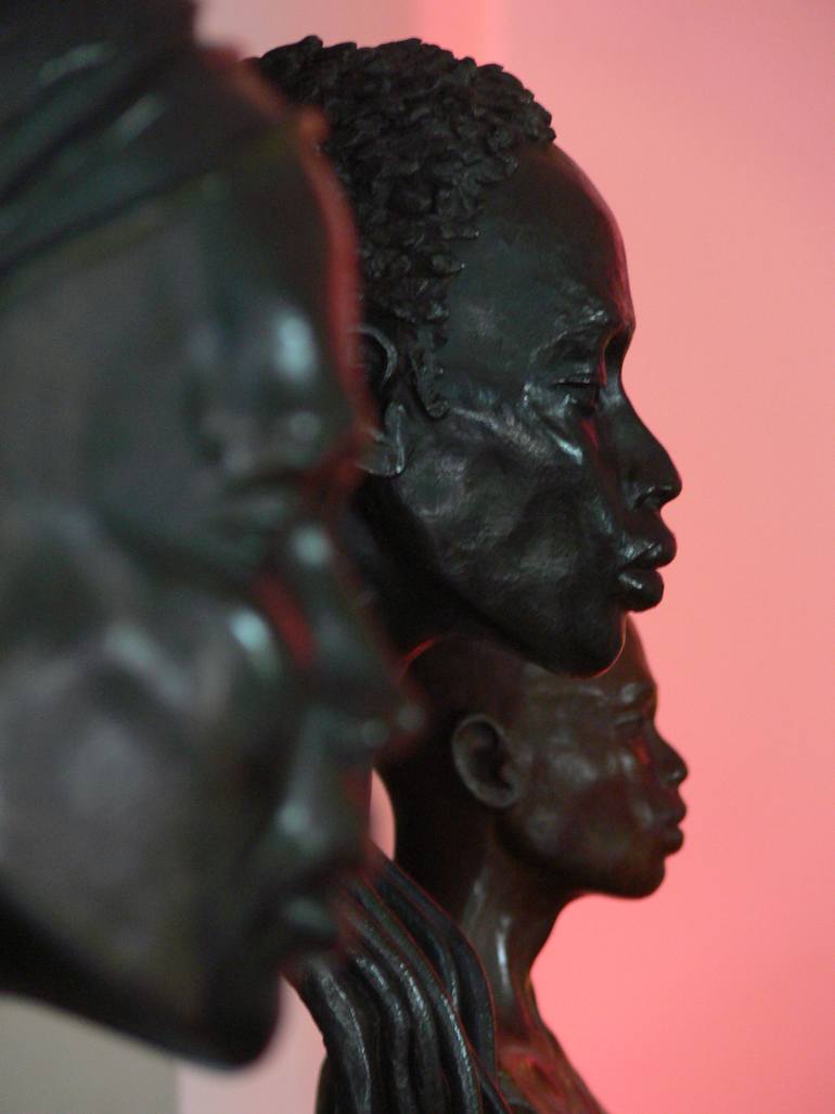 Original Figurative People Sculpture by Brijite Bey