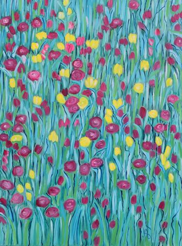 Original Floral Painting by Alessandra Liberto