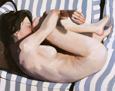 Original Figurative Nude Painting by David Edwards