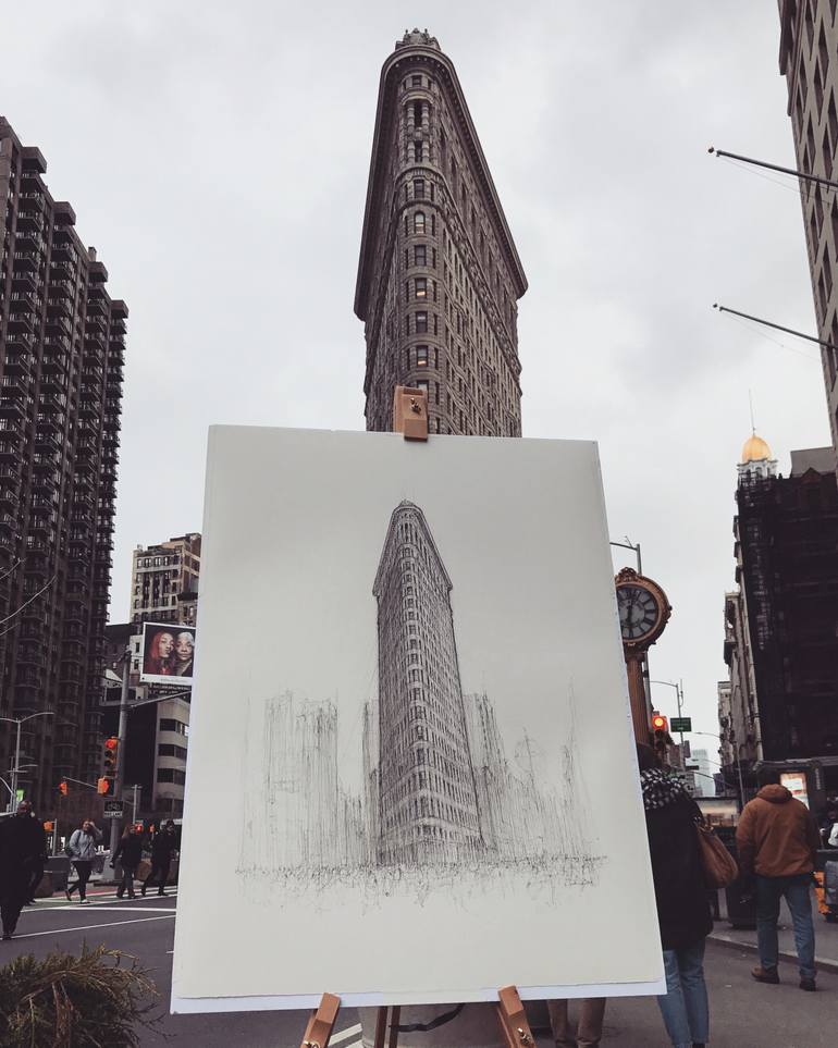Original Figurative Architecture Drawing by Luke Adam Hawker