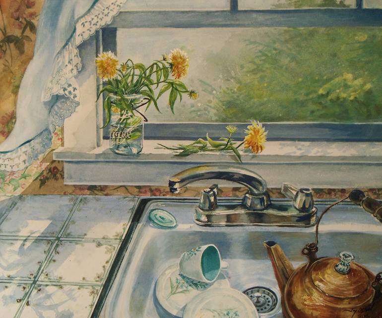 Kitchen Sink Painting by Joy Nichols Saatchi Art