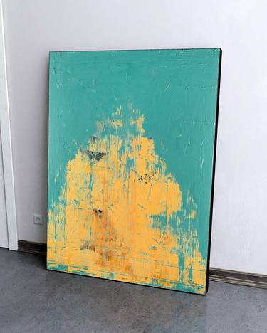 yellow abstract paintings