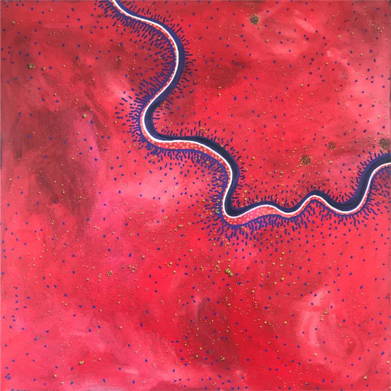 Bell　Saatchi　Desert　River　Jennifer　by　Curve　Painting　Art