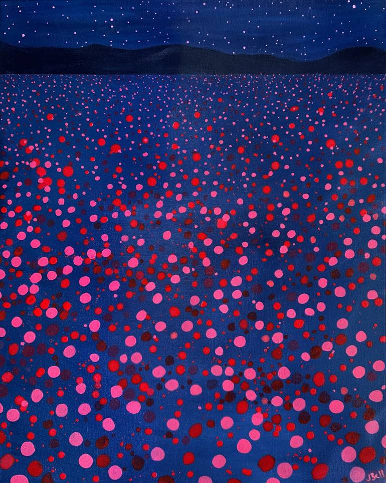 Flower Field V Painting by Jennifer Bell | Saatchi Art
