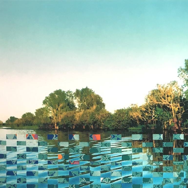 Original Fine Art Landscape Collage by Jennifer Bell