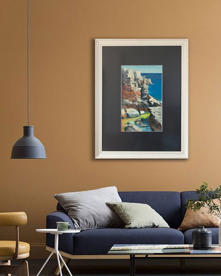 Original Expressionism Landscape Painting by Sergames Art