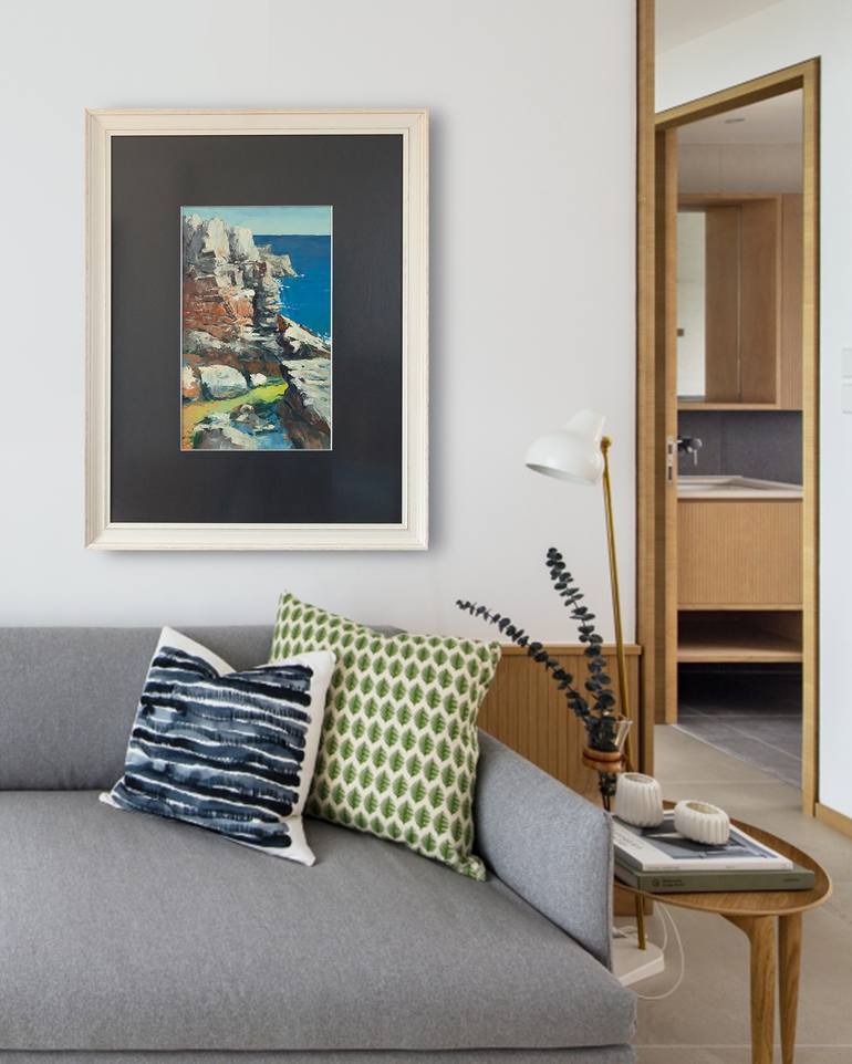 Original Expressionism Landscape Painting by Sergames Art