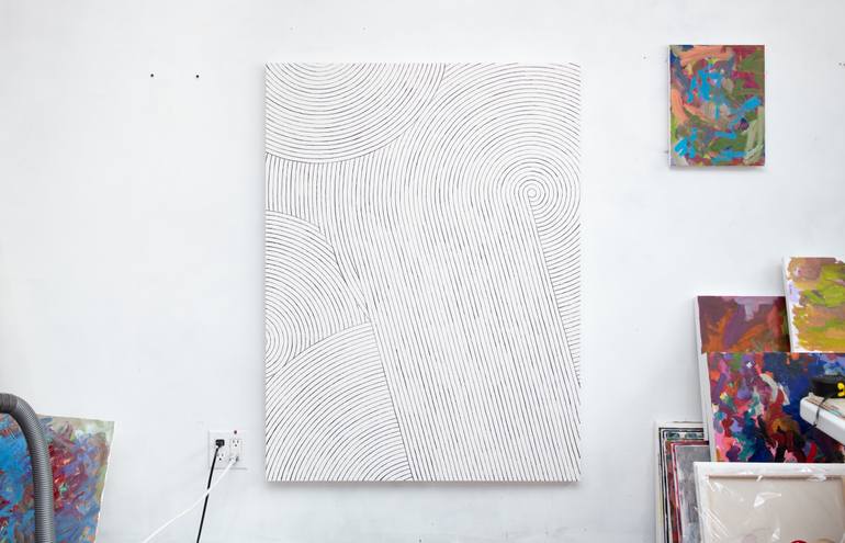 Original Minimalism Abstract Painting by Saehyun Paik