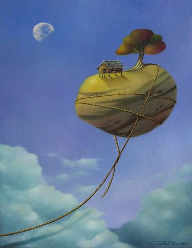 Original Surrealism Love Paintings by Sudrak Khongpuang